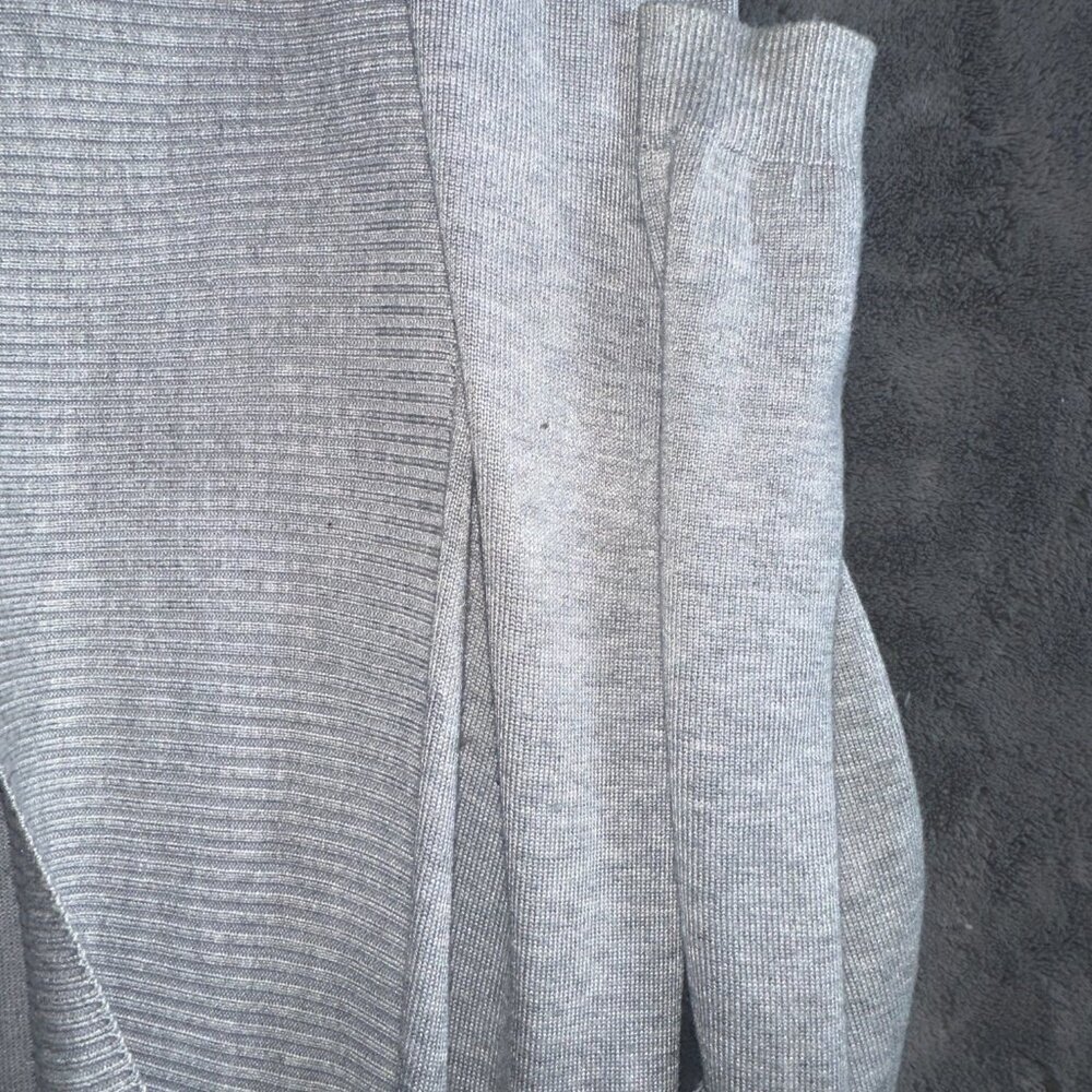 Philosophy Cowl Neck Women's Light Heathered Gray Long Sleeve Cardigan Women's M - Picture 8 of 15